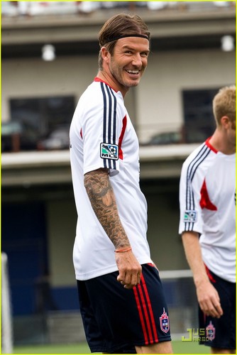 David Beckham: Practicing at Pier 40!