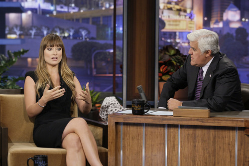  Olivia Wilde on the Tonight montrer With geai, jay Leno