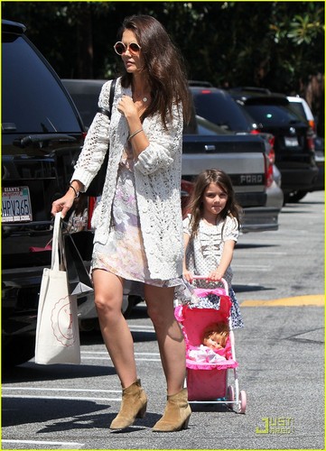 Suri Cruise Pushes the Baby Carriage