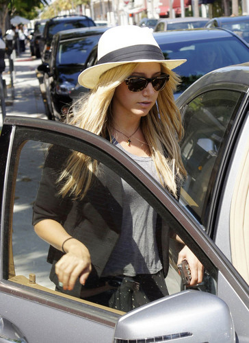 Ashley Tisdale in Beverly Hills with her Mother. 