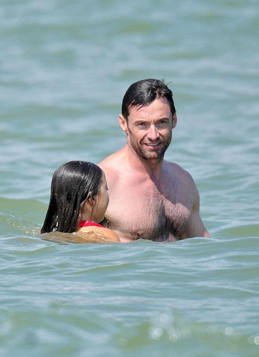 Hugh Jackman and Family in St. Tropez