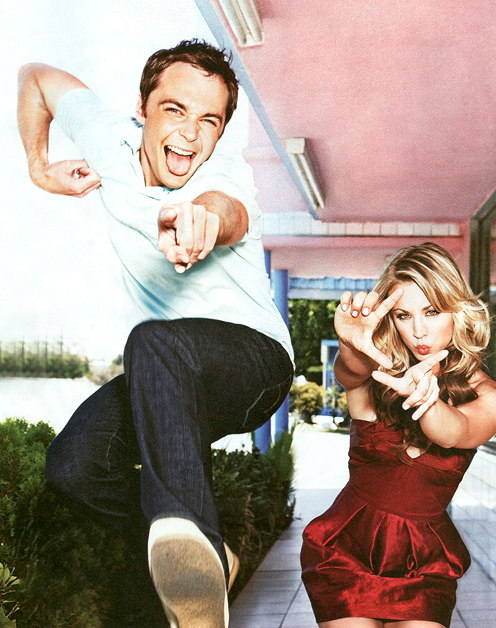 jim parsons and kaley cuoco photoshoot