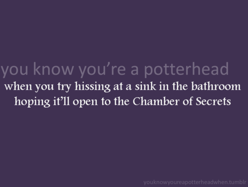  あなた Know You're a Potterhead When...