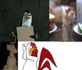 characters in the same voice in English (Jeff Bennett) - penguins-of-madagascar fan art