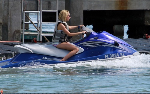  Ashley - Hitting the jet skis in Miami with Julianne and Derek Hough - July 30, 2011