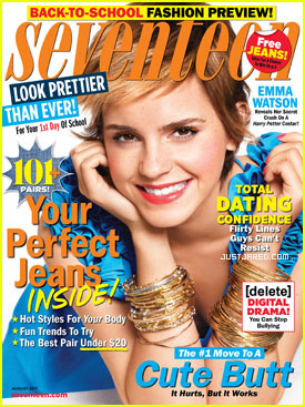 Emma on the cover of seventeen magazine 