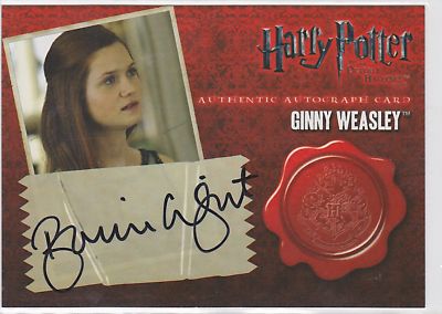  Ginny Weasley Authentic Autograph Card HP7 P1