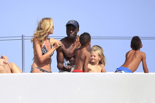 Heidi Klum with Family on a Yacht