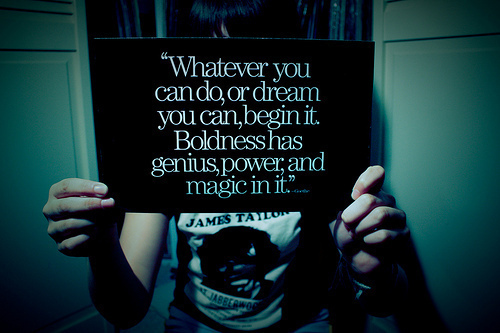 whatever you can do or dream you can begin it boldnesshas