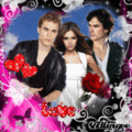 blingee elena and stefan and damon - the-vampire-diaries photo