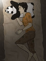 percy and his panda - the-heroes-of-olympus fan art