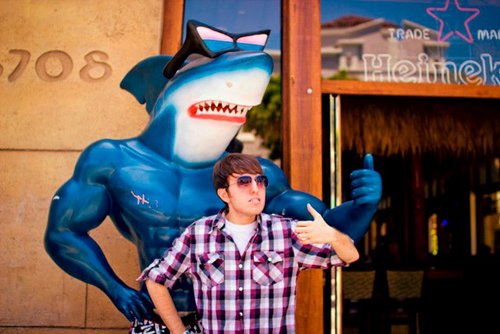 Kaleb and a shark