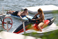 Miley Cyrus With Friends In Orchard Lake,MI - 31. July - miley-cyrus photo