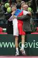Stepanek embrace with parents - tennis photo