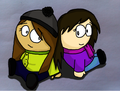 Thea and Mica :D - south-park fan art