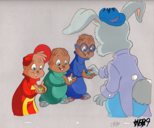  Alvin and the Chipmunks Production एनीमेशन Cel