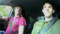 Bradley and Colin in the car - merlin-on-bbc photo