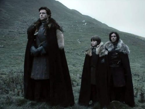 Bran and Robb Stark with Jon Snow