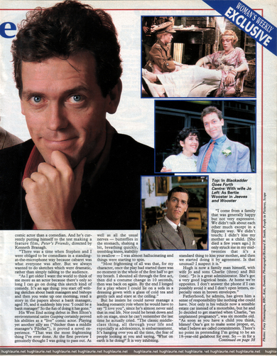  Hugh Laurie 1992 interview - Women´s Weekly