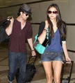 Ian and Nina at the airport in LA - the-vampire-diaries photo