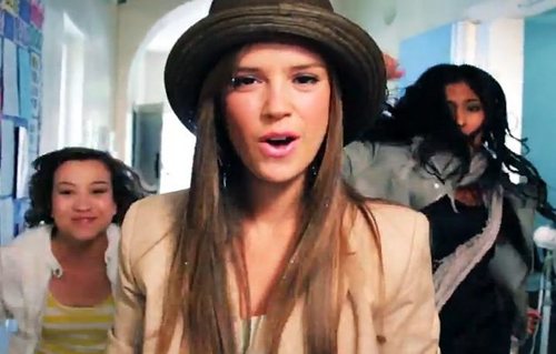 Lexi at the "Dancing To The Rhythm" music video
