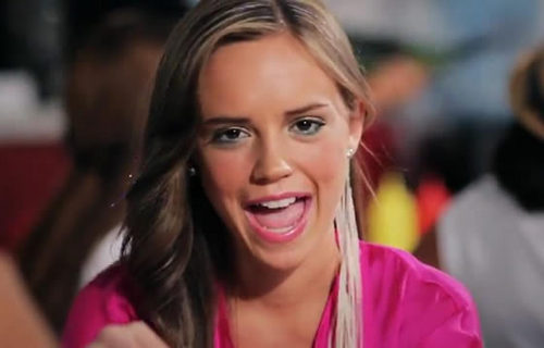 Lexi at the "Dancing To The Rhythm" music video