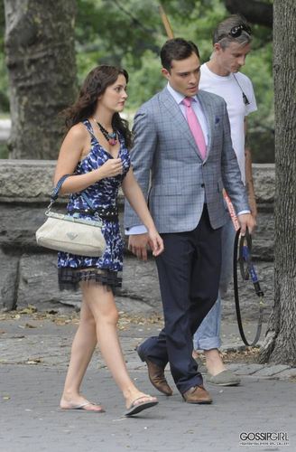 More of Ed and Leighton on set - August 9th, 2011