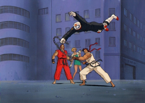  Original Hand Painted straat Fighter Production Cel