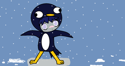 Snow pinguen wallpaper