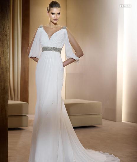 Roman inspired wedding dresses