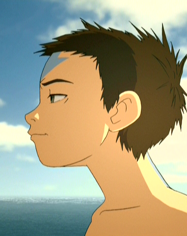aang with hair