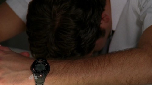 What time is on Chuck's clock?