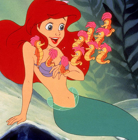 How many times do we hear the word "here" in the Little Mermaid song "Under the Sea"?