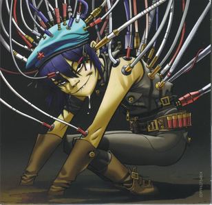  From where can Cyborg Noodle shoot a gun on her body?