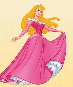  In "Sleeping Beauty" what color does Merryweather want Auroura's गुलाबी dress to be instead?