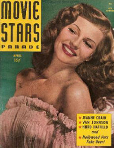  This movie magazine featuring Rita Hayworth was brought out in April of which mwaka ?