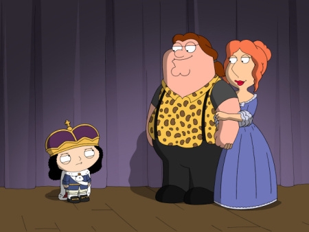  What are the names of Peter, Lois and Stewie in this episode of Family Guy?