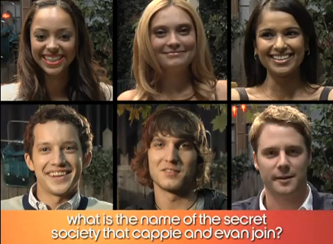 Which cast member won the "Greek Who Knew?" triva competition?