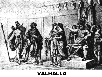  How many door's does Valhalla have, and how many men can go through the door on the same time?