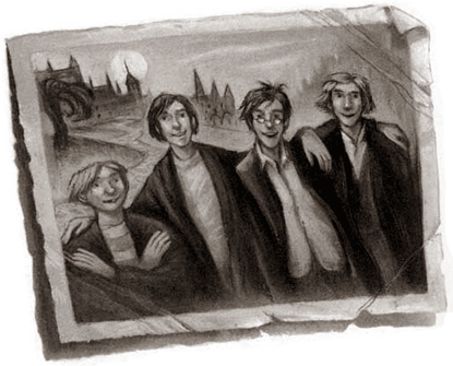  How were translated the names of the Marauders into French ? (Moony, Wormtail, Padfoot and Prongs)