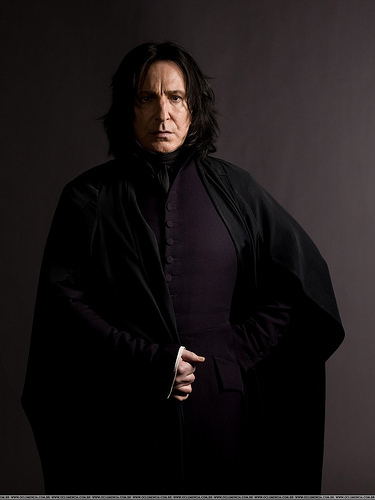  What is the last sentence of Severus Snape (Alan Rickman) just before he dies?