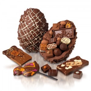  In which country were chocolat easter eggs first mass produced?