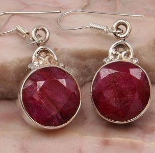  These earrings were made of Ruby.