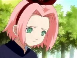 who was the person who gave sakura confidence in showing her forehead when she was little