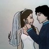 My Anime style drawing of a DElena wedding. Plz DO NOT take, edit, or alter inuyashagirl82 photo