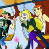 Aww Duncan, Gwen, Dawn and Scott are playing outside on the swings~!X3 TaintedArtist photo