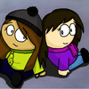 Mica and Thea ^^  LilRabb drew it, and I colored it :D WE MAKE A GREAT TEAM WOOHOO! urumica photo