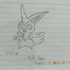 Victini! I drew this in class though, which is why it isn