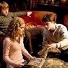 hermione granger, ron weasley, and harry potter in the common room brittanyg19 photo