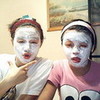 When me and my cousin (Boomsmiley) are wearing facemaskes =D. True beauties <3 leeannsmiley photo